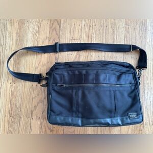 Porter and Co Nylon Messenger Bag - Black